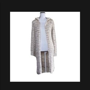 Poof Apparel Multicolor Hooded Long Cardigan M